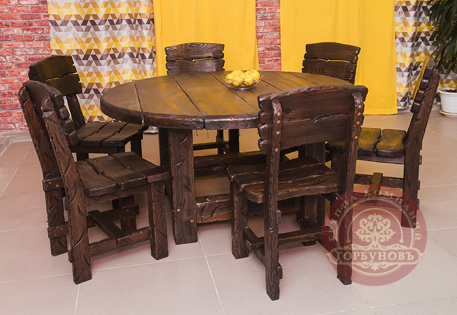 Стол сосна d1500м круглый под старину